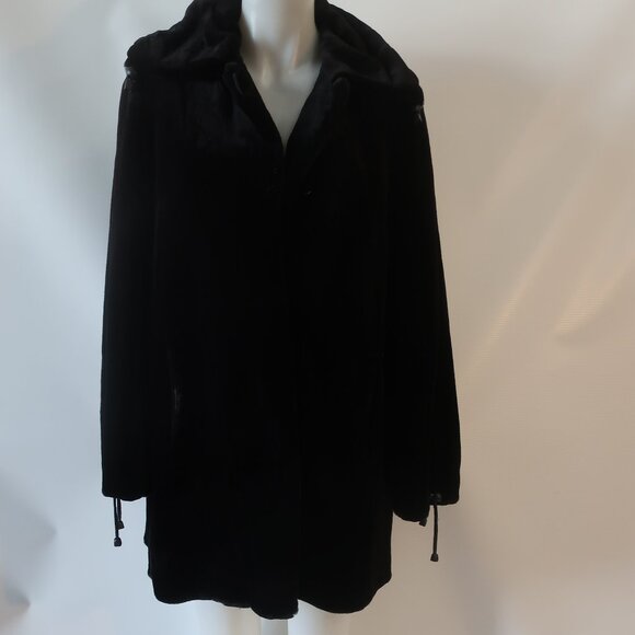 Womens Christie Brothers Black Sheered Mink Jacket L - Picture 1 of 14